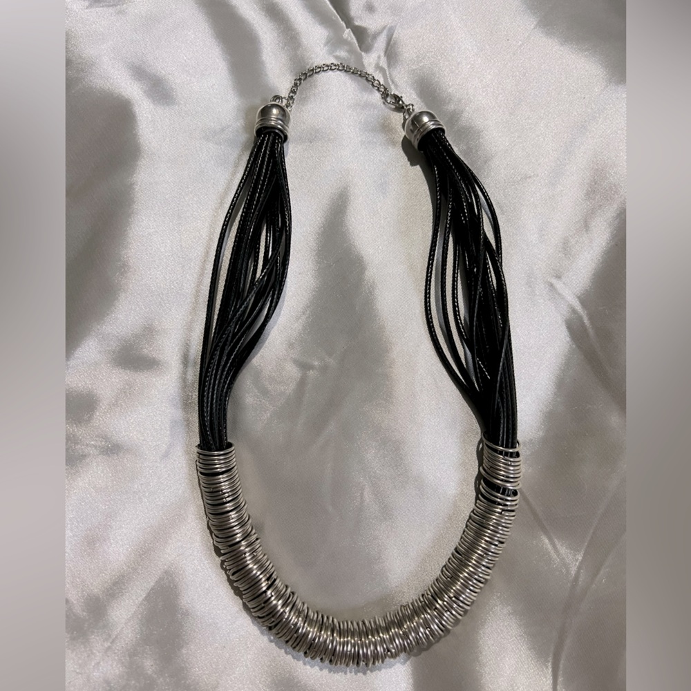Metal ring necklace